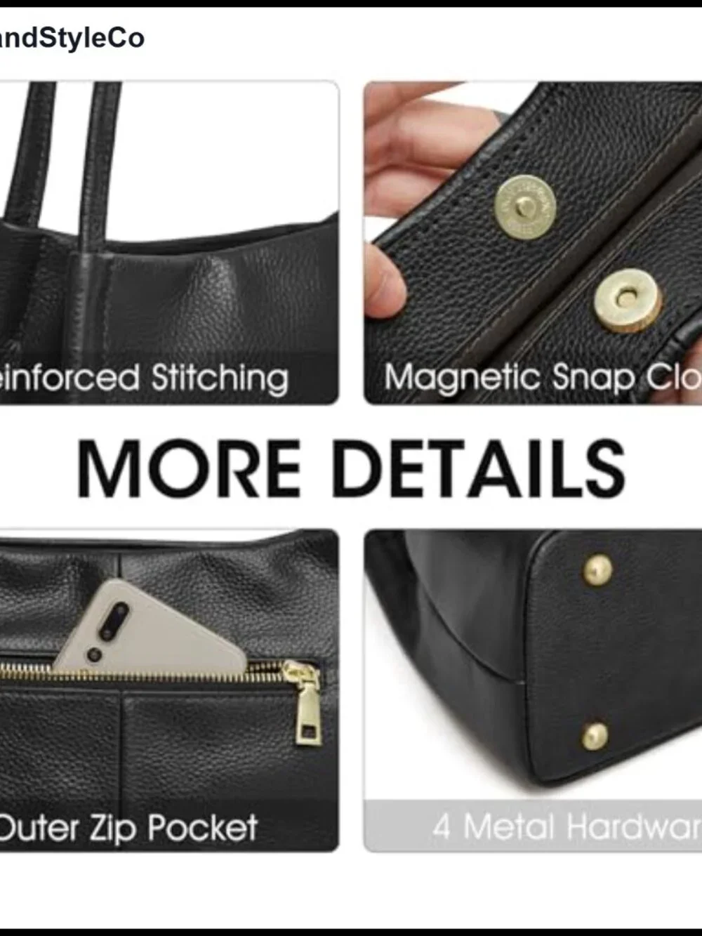 Genuine Leather Hobo Bag Soft Handbag Women Crossbody Shoulder Purse Top Handle